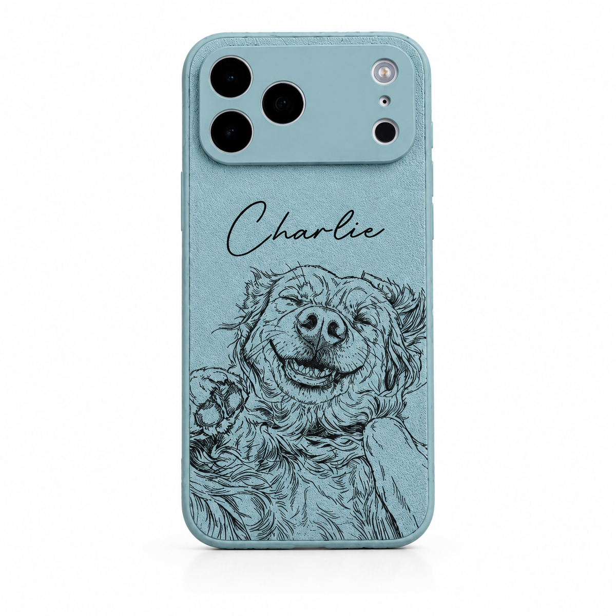 Custom Pet Portrait - Personalized Leather Phone Case
